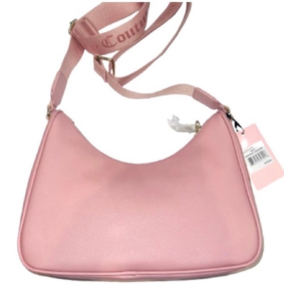 NEW Juicy Couture Pink Clay Obsession Crossbody Bag With Rhinestones+Gold - Picture 4 of 13